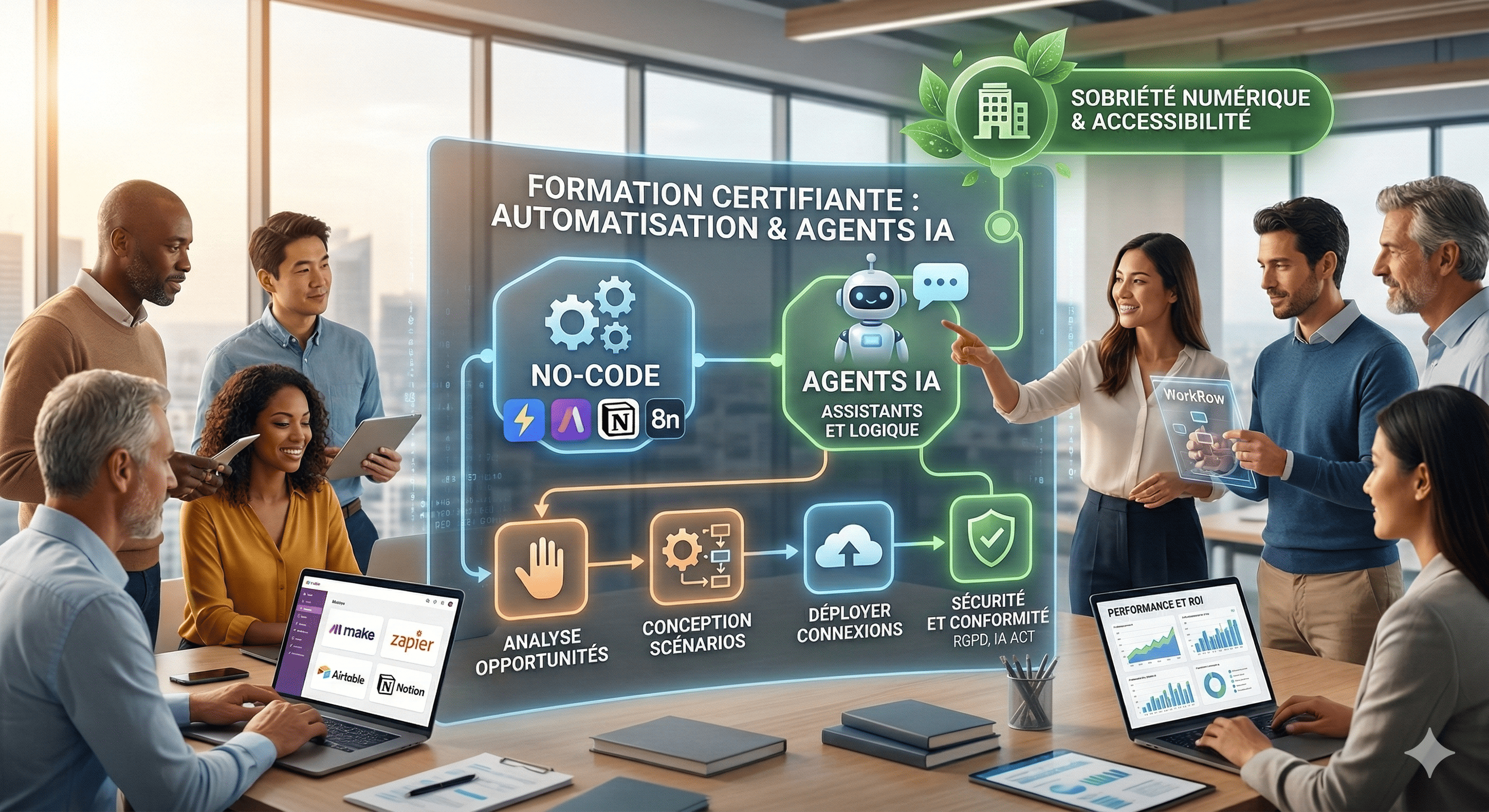 Conception d'agents IA et d'automatisations de processus